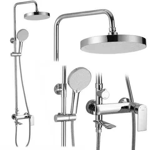 Kúpeľňové batérie REA REA - Sprchový set s batériou 150mm Veneta Chróm REA-P7843