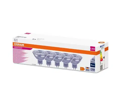 LED osvetlenie SADA 5x LED žiarovka MR16 GU5,3/2,6W/12V 2700K 36° - Osram 4099854042768