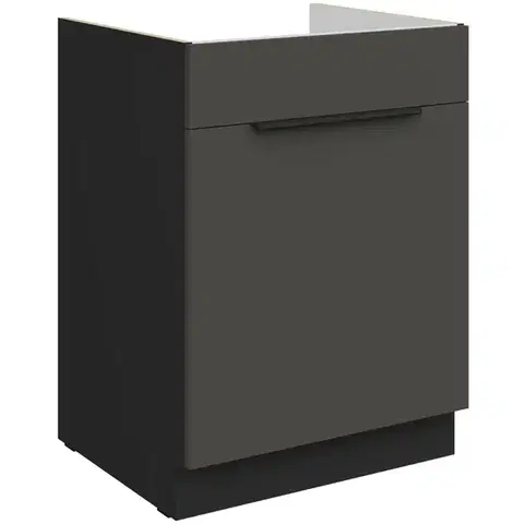 Kuchynské skrinky stojace Kuchynská skrinka Aria-Gr/Bl Anti Fingerprint 60zl 1s Bb