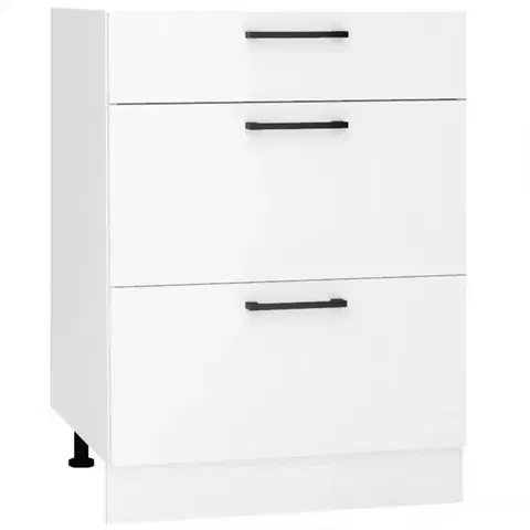 Kuchynské skrinky stojace Kuchynská skrinka Max D60s/3 biela