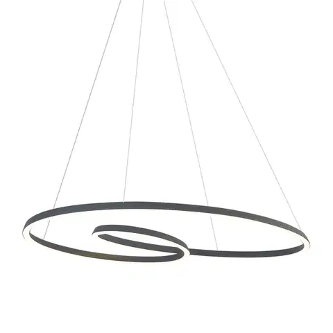 Závesné svietidlá Škandinávske závesné svietidlo čierne 110 cm vrátane LED 3-stupňové stmievateľné - Circuit