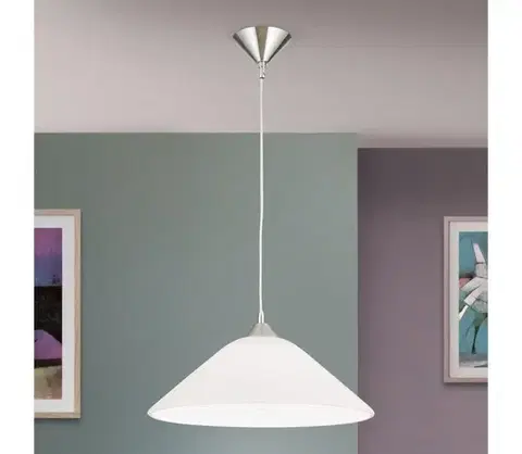 Svietidlá Orion HL 6-1525/1 - Luster na lanku GRADO 1xE27/60W/230V pr. 40 cm matný chróm HL 6-1525/1 satin