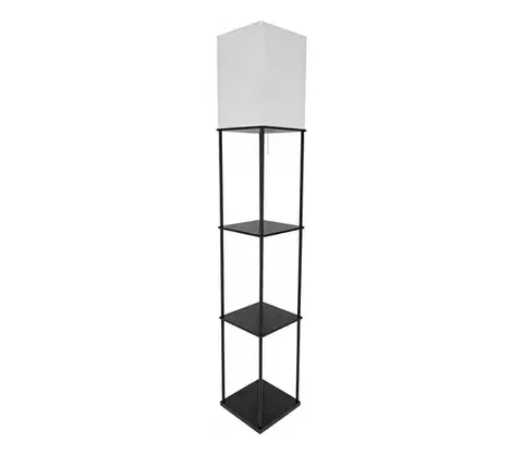 Lampy SmartLED Stojacia lampa s policami 1xE27/40W/230V 160 cm čierna/biela 7916