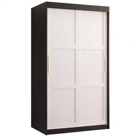 Šatníkové skrine Skriňa Amiro 1 100 čierny/biely