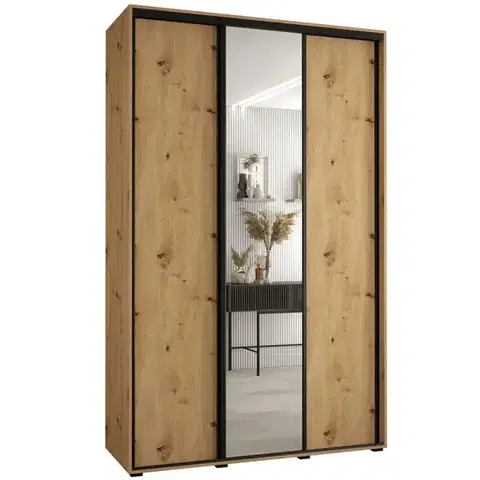 Šatníkové skrine Skriňa 45 Canaris 3 160 artisan/čierna