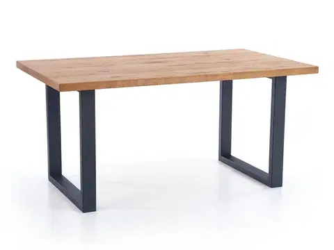 Jedálenské stoly HALMAR Perez rozkladací jedálenský stôl dub svetlý / čierna