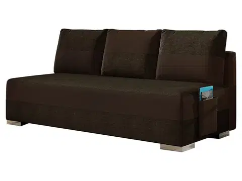 Pohovky NABBI Adria rozkladacia pohovka s úložným priestorom hnedá / tmavohnedá