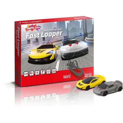 Drevené vláčiky Buddy Toys BST 1633 Autodráha Fast 