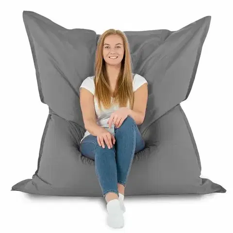 Sedacie vaky a kocky Sedací vak outdoor XXL TiaHome - tmavo sivá