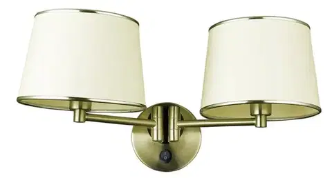 Nástenné svetlá Nástenná lampa 2xE14 48cm IBIS PATINA