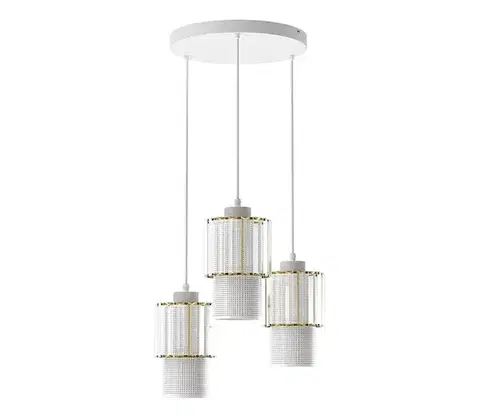 Svietidlá  Luster na lanku BLANCO 3xE27/60W/230V biela MLP8366