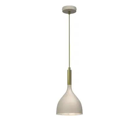 Svietidlá  Luster na lanku NOAK 1xE27/15W/230V béžová/zlatá 4005