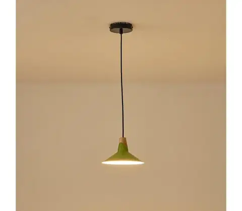 Svietidlá Eurolamp Luster na lanku 1xE27/15W/230V zelená 144-24146