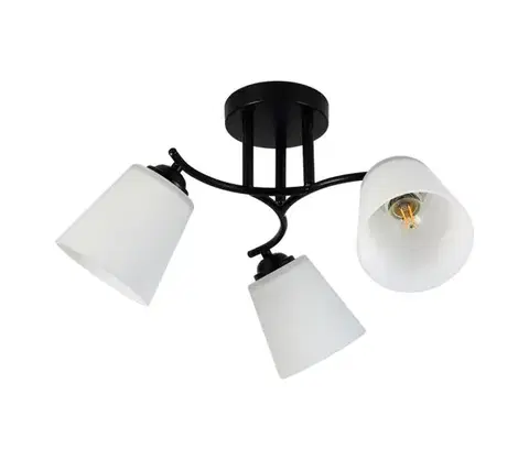 Svietidlá  Prisadený luster PAFOS 3xE27/15W/230V čierny ML2257