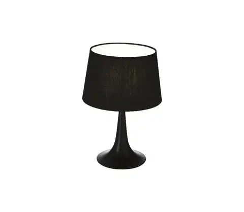 Lampy Ideal Lux - Stolná lampa LONDON 1xE27/60W/230V čierna 110554
