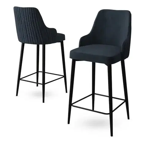 Barové stoličky Bar Stool Set (6 Pieces) Enox - Anthracite, Black