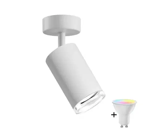 Svietidlá  LED RGBW stmievateľné kúpeľňové bodové svietidlo TURYN 1xGU10/4,8W/230V IP44 biele SA1908+AI2382