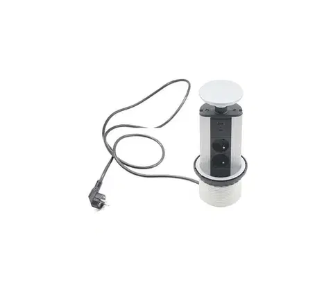 Predlžovacie káble  Prípojný zásuvkový stĺpik na dosku stola 2x230V +USB-A 3,1A +UBS-C 15,5W 230V 4739532