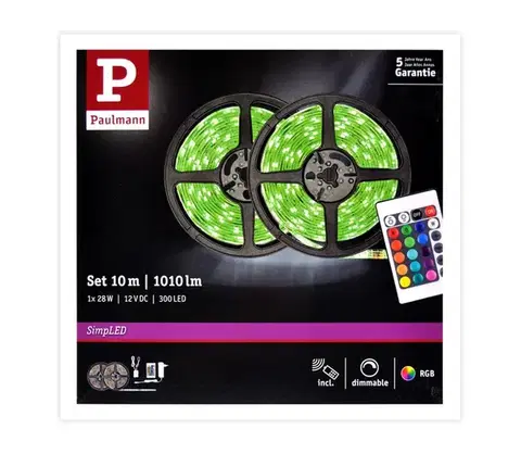 LED osvětlení Paulmann 78980 - LED RGB/28W Stmievateľný pásik SIMPLED 10m 230V + DO 78980