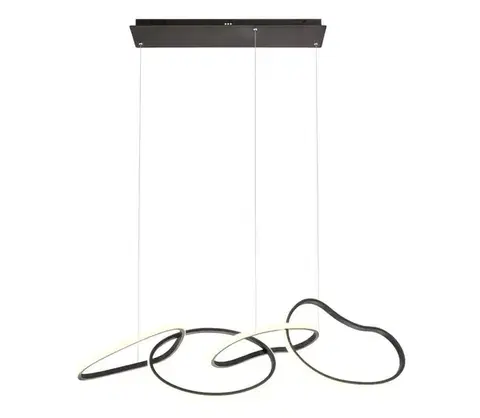 Svietidlá Redo 01-3390 - LED stmievateľný luster na lanku BIAS LED/90W/230V čierny 01-3390