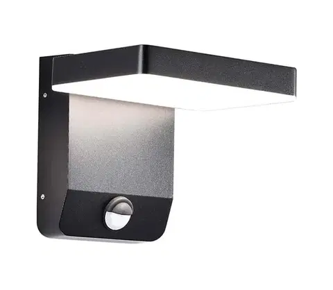 LED osvetlenie  LED Vonkajšie nástenné svietidlo so senzorom LED/17W/230V 4000K čierna 2949