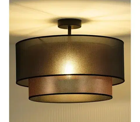 Svietidlá  - Prisadený luster COPPER SHINY 1xE27/15W/230V pr. 45 cm hnedá/medená 604369