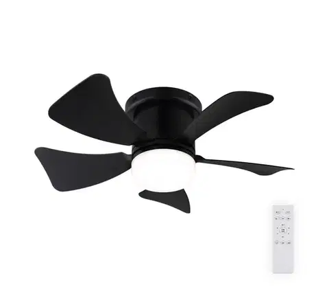 Ventilátory ZE - LED stmievateľný stropný látor MUNDAKA LED/10W/230V čierny + DO 03609BLACK-ZEV