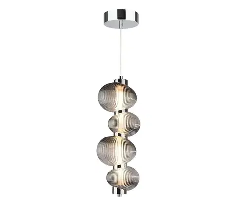 Svietidlá  LED závesný luster na lanku BOLLA LED/17W/230V pr. 16 cm lesklý chróm/dymová sivá ML1423