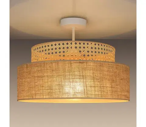 Svietidlá  Prisadený luster BOHO 1xE27/60W/230V pr. 40 cm ratan 0684