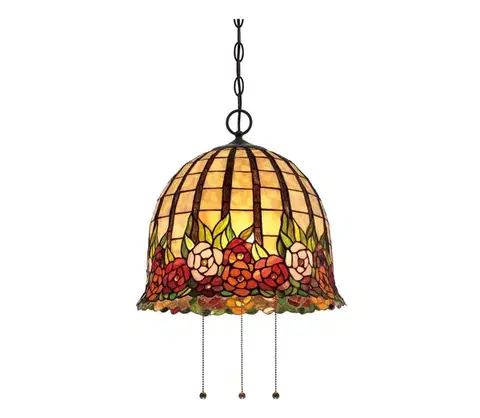 Svietidlá Elstead Quoizel QZ-ROSECLIFFE-P - Luster na reťazi Tiffany ROSECLIFFE 3xE27/100W/230V QZ-ROSECLIFFE-P
