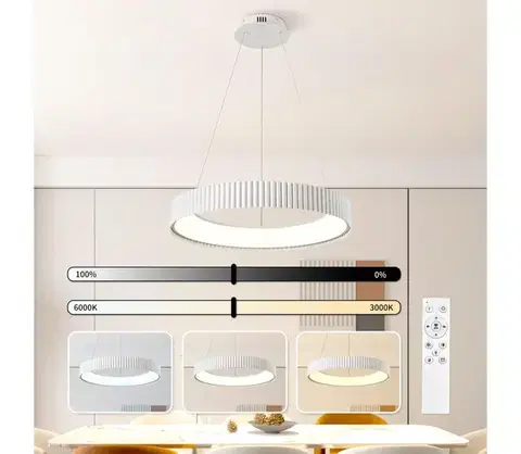Svietidlá BRILAGI - stmievateľný LED luster FALCON MODERN LED/54W/230V pr. 60 cm biely + DO BRI969