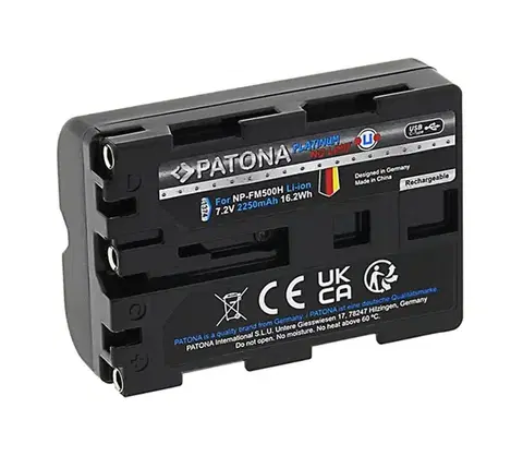 Predlžovacie káble PATONA - Aku Sony NP-FM500H 2250mAh Li-Ion Platinum USB-C nabíjanie PT1374