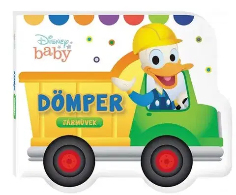 Leporelá, krabičky, puzzle knihy Disney baby - Járművek. Dömper