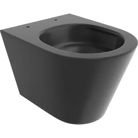 Záchody MEXEN - Rico Závesná WC misa Rimless Tornado, čierna mat 3372XX85T