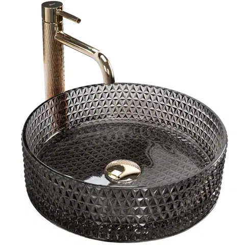 Umývadlá REA - Umývadlo na dosku Cristal Black REA-U9671