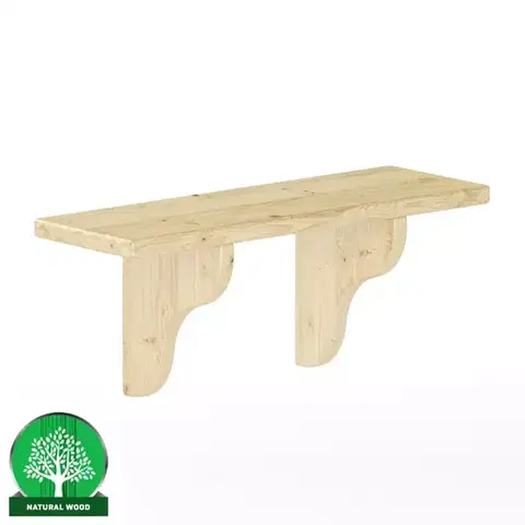 Kancelárske police Polička borovica PK122-60x25x20 surová