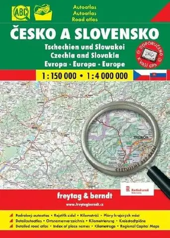 Do auta Česko a Slovensko - autoatlas 1:150 000
