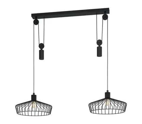 Svietidlá Eglo 43438 - Luster na lankách WINKWORTH 2xE27/40W/230V 43438