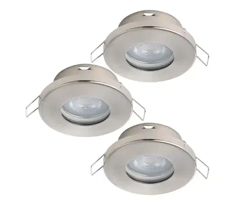 Svietidlá Eglo 901761 - SADA 3xLED Kúpeľňové svietidlo FAVAZZINA 1xGU10/4W/230V IP44 chróm 901761