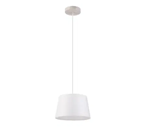 Svietidlá  Závesné svietidlo AIDA na lanku 1xE27/60W/230V, priemer 25 cm, dub/biela LM-1.98/BIAŁY/250