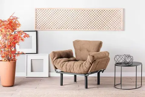 Kreslá Kreslo ušiak Nitta Single - Light Brown