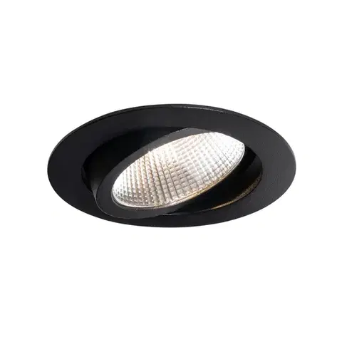 Zapustené svietidlá Zapustené bodové svietidlo čierne 9,5 cm vrátane LED 1015 lm stmievateľné IP23 - Gaius