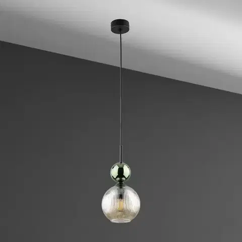 Lampy do obývačky Luster SOPHIA GREEN COGNAC 11145 LW1