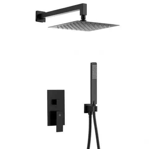 Sprchové súpravy a sety Podomietkový sprchový set s 3-funkčnou batériou Logon Black