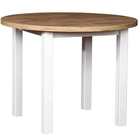 Jedálenské stoly Stôl St-56 100+2x40 Wotan/Biela