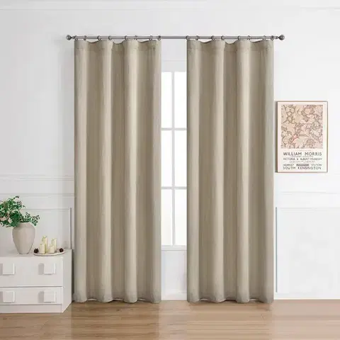 Závesy do spálne Záves na páske NORI 008/165GSM 140x250 béžový