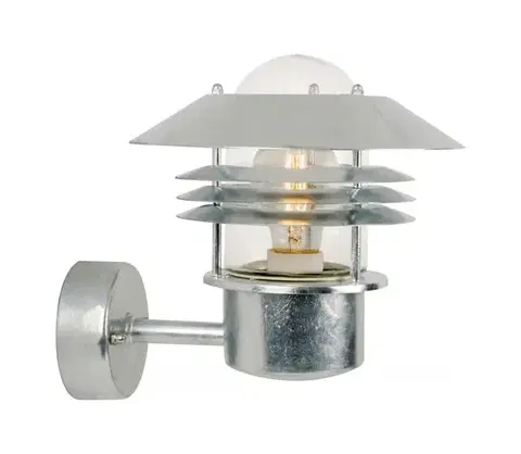 Svietidlá Nordlux - Vonkajšie nástenné svietidlo VEJERS 1xE27/60W/230V IP54 strieborné 25091031