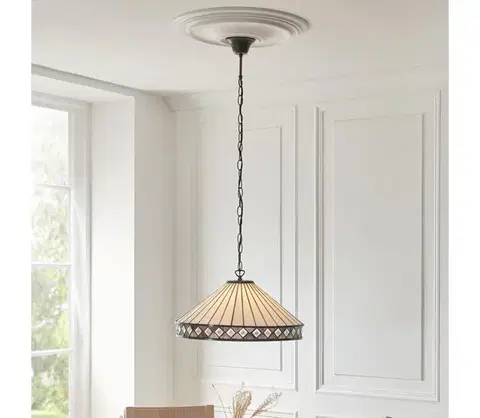 Svietidlá Endon 111961 - Luster na reťazi Tiffany FARGO 3xE27/10W/230V pr. 50 cm 111961