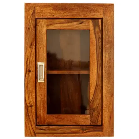 Kúpeľňový nábytok Nástenná skrinka do kúpeľne Nela 40x60x15 indický masív palisander