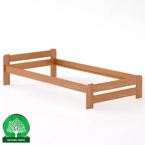 Drevené postele Posteľ borovica LK099–100x200 jelša